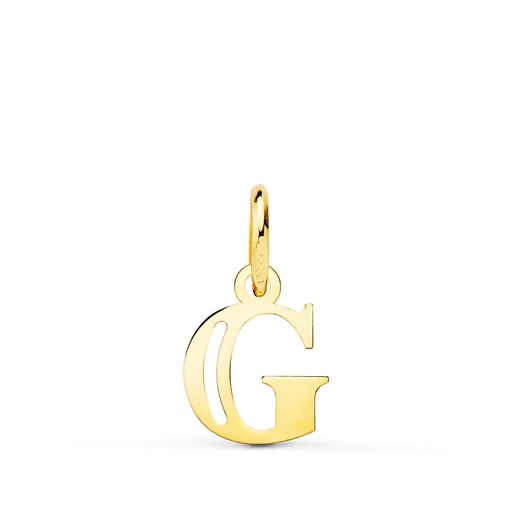 [P16222-G] 18K COLGANTE LETRA  G  . 11X9 MM