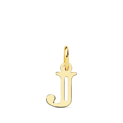 [P16222-J] 18K COLGANTE LETRA  J  . 11X8 MM