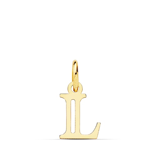 [P16222-L] 18K COLGANTE LETRA  L  . 11X8 MM