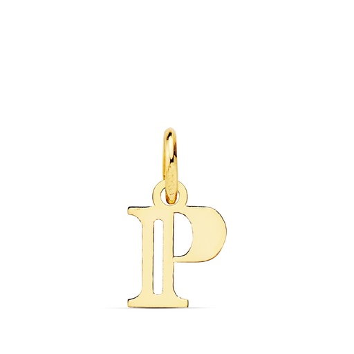 [P16222-P] 18K COLGANTE LETRA  P  11X9 MM
