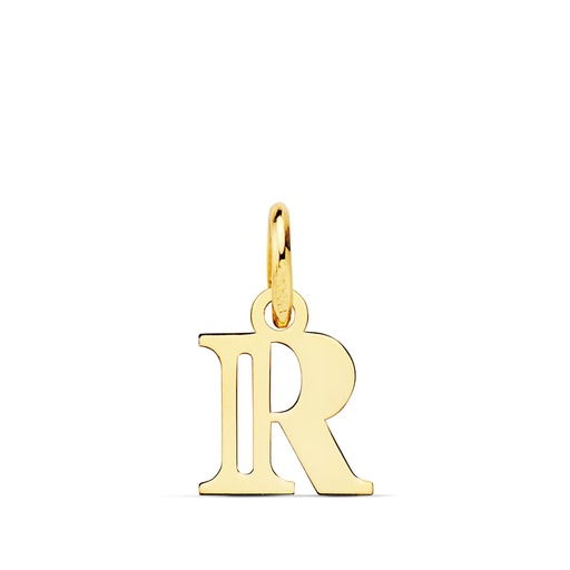 [P16222-R] 18K COLGANTE LETRA  R  11X9 MM