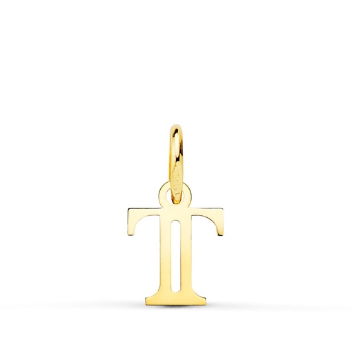 [P16222-T] 18K COLGANTE LETRA  T  . 11X9 MM