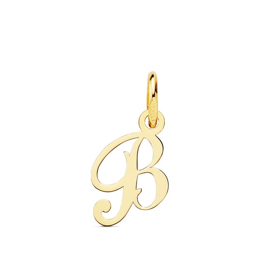 [P16224-B] 18K COLGANTE LETRA  B  11X10 MM