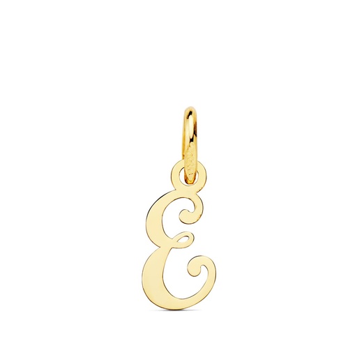 [P16224-E] 18K COLGANTE LETRA  E  12X6 MM