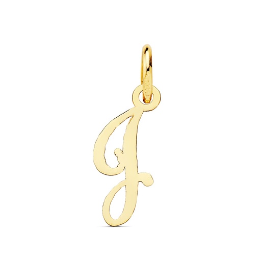 [P16224-J] 18K COLGANTE LETRA  J  . 15X6 MM
