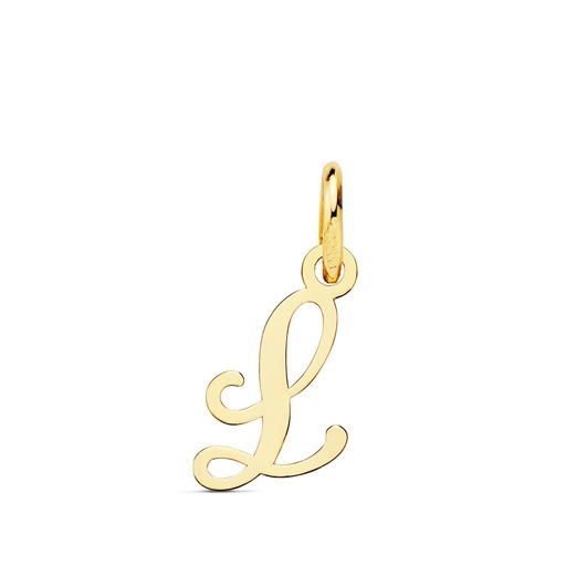 [P16224-L] 18K COLGANTE LETRA  L  . 10X8 MM