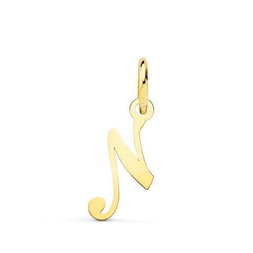 [P16224-N] 18K COLGANTE LETRA  N  15X8 MM