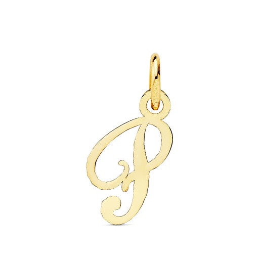 [P16224-P] 18K COLGANTE LETRA  P  15X8 MM