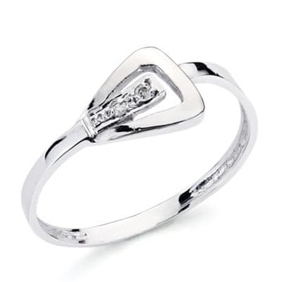 [P1627] 18K SORTIJA ORO BLANCO DIAMANTES TALLA BRILLANTE 0.016  QTS.