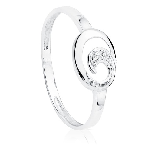[P1628] 18K SORTIJA ORO BLANCO 2 DIAMANTES TALLA BRILLANTE 0.016  QTS.