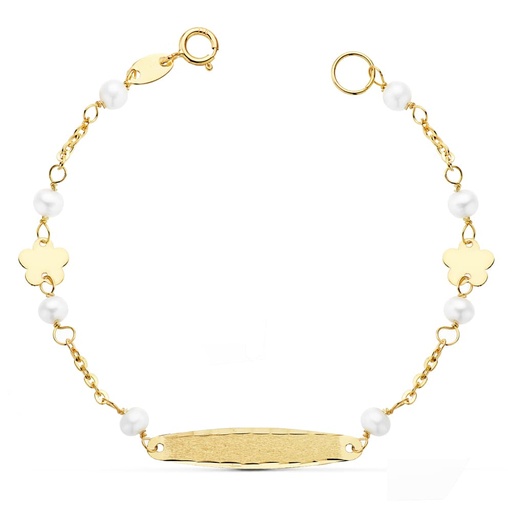 [P16339] 18K ESCLAVA PERLA 3.5 MM 14.5 CM