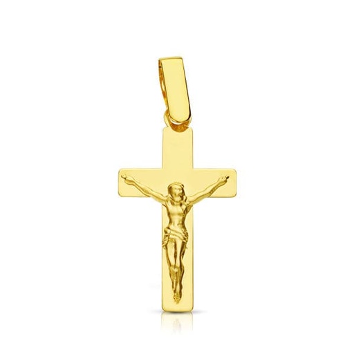 [P16377] 18K CRUZ CON CRISTO. 22X13 MM