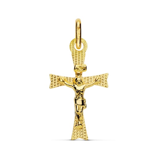 [P16429] 18K CRUZ CON CRISTO. 22X12 MM