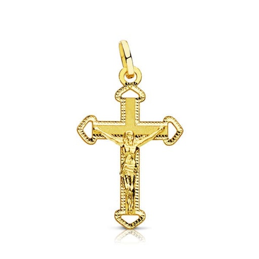 [P16598] 18K CRUZ CON CRISTO. 23X14 MM