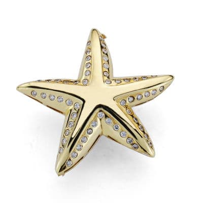 [P16613] 18K ALFILER ESTRELLA CIRCONITAS