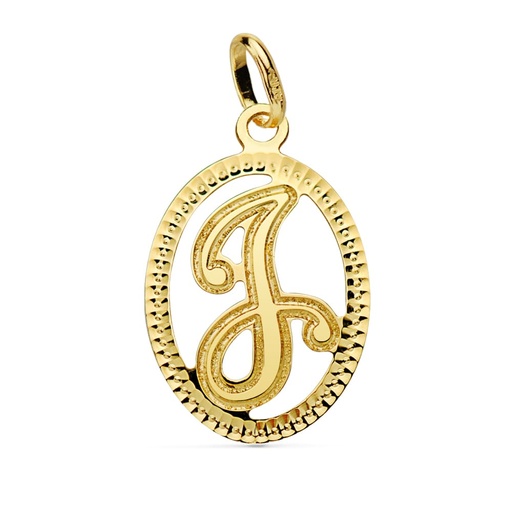 [P16620-J] 18K COLGANTE INICIAL LETRA J 21X14 MM