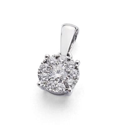 [P1665-5] 18K COLGANTE BRILLANTE 0.250 QTS. 8X6 MM