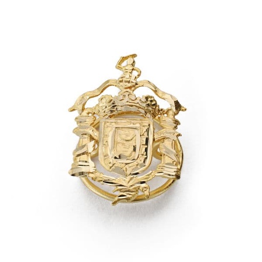 [P16652] 18K ESCUDO INSIGNIA DE MELILLA 20X14 MM