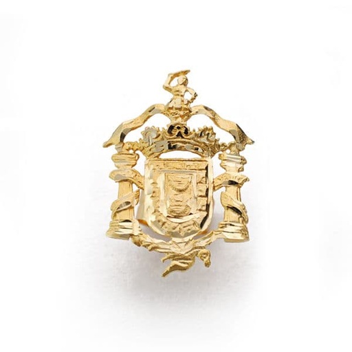 [P16654] 18K ESCUDO INSIGNIA MELILLA 20X14 MM