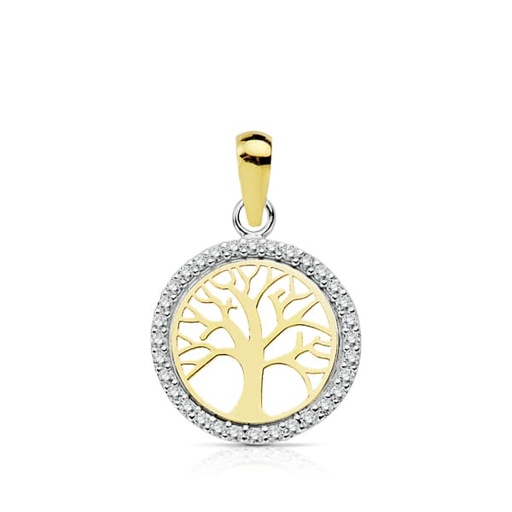 [P16798] 18K COLGANTE ARBOL DE LA VIDA 13 MM