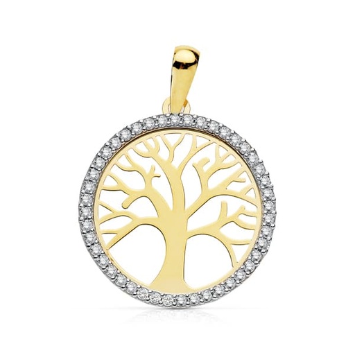 [P16818] 18K COLGANTE ARBOL DE LA VIDA 20 MM