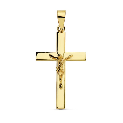 [P16836] 18K CRUZ CON CRISTO 25X16X3 MM