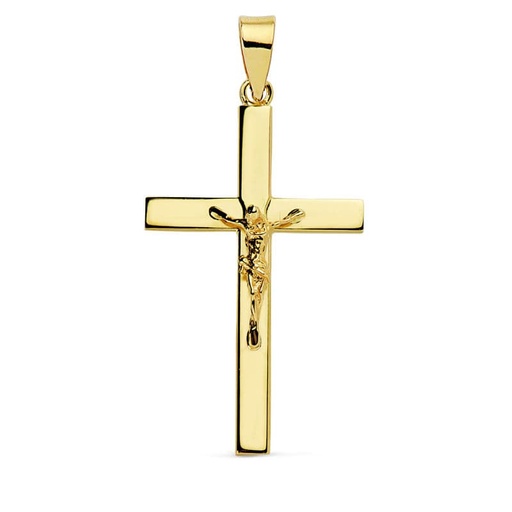 [P16837] 18K CRUZ CON CRISTO 29X18X3 MM