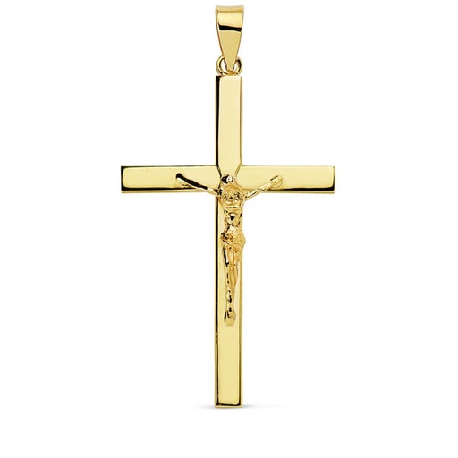 [P16838] 18K CRUZ CON CRISTO 35X22X3 MM
