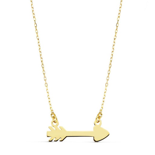 [P16850] 18K GARGANTILLA FLECHA CUPIDO 20X6 MM45CM