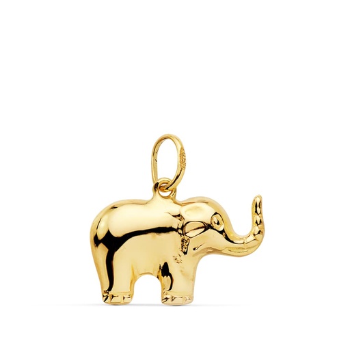 [P16956] 18K COLGANTE ELEFANTE LISO 16X10 MM