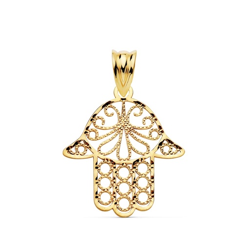 [P16967] 18K COLGANTE MANO DE FATIMA 20X18 MM