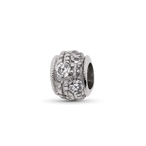 [P17000001] 18K COLGANTE ORO BLANCO BOLA 6X5 MM