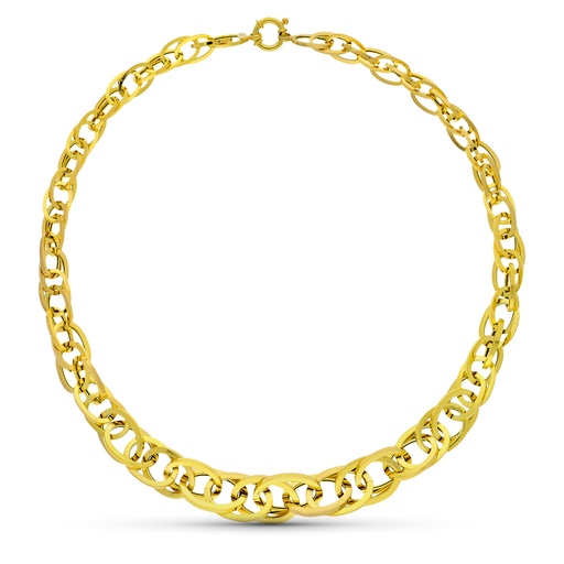 [P17000080] 18K GARGANTILA ORO AMARILLO ESLABONES 45CM