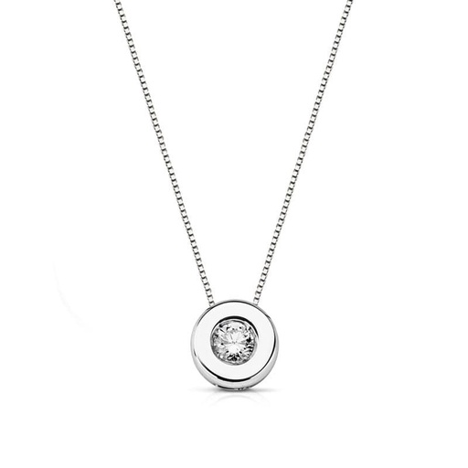 [P1719-5] 18K COLGANTE DIAMANTE ORO BLANCO 6.5MM 0.11 QTS H-SI.