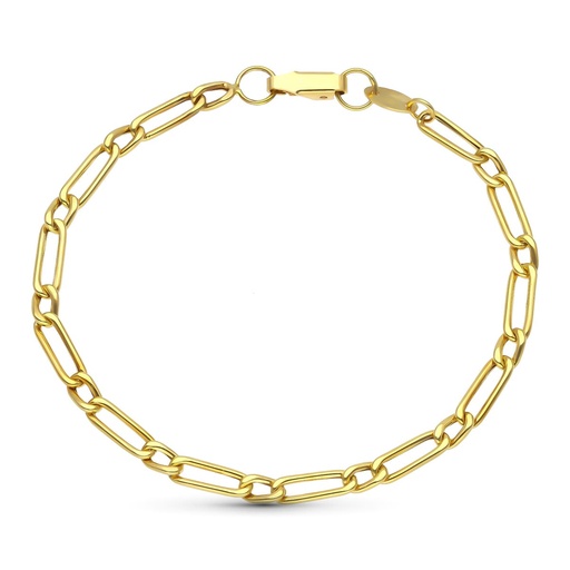 [P18000039] 18K PULSERA ORO UNO POR UNO HUECA