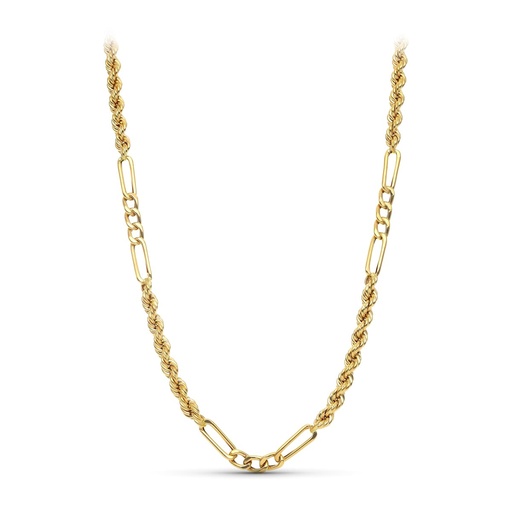 [P18000049] 18K CORDON ORO AMARILLO SALOMONICO COMBINADO 50CM