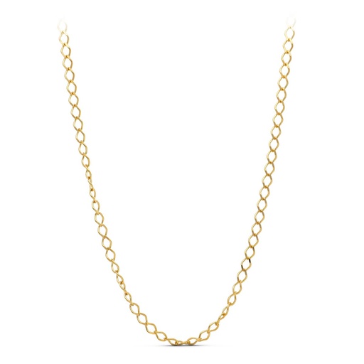 [P18000069] 18K CADENA ORO AMARILLO ROMBO MACIZA 60CM