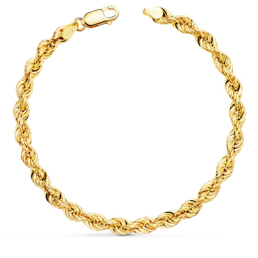 [P18003921] 18K PULSERA ORO AMARILLO CORDON SALOMONICO. ANCHO 5 MM LARGO 21 CM