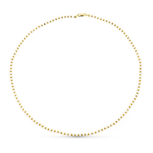 [P18006245] 18K COLLAR ORO AMARILLO PERLA 44CM