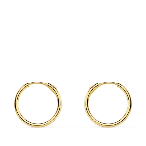 [P18403] 18K AROS ORO AMARILLO HUECOS REDONDOS 12X1.20 MM
