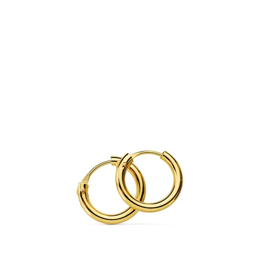 [P18404] 18K AROS REDONDOS LISOS LIGEROS 10X1.50 MM