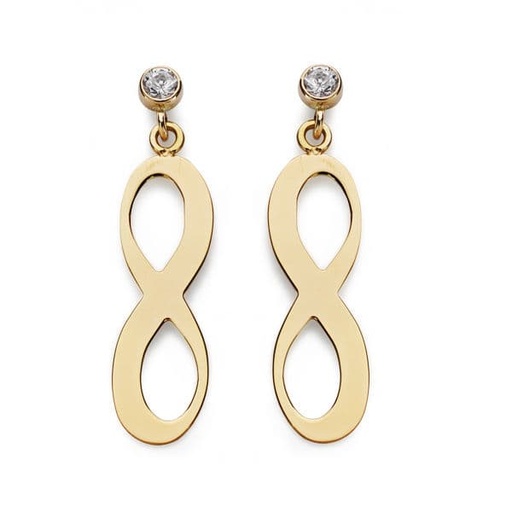 [P18675] 18K PENDIENTES INFINITY 20X6 MM