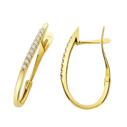 [P18699-OA] 18K PENDIENTES ORO AMARILLO 2 MM GROSOR. 20X11 MM
