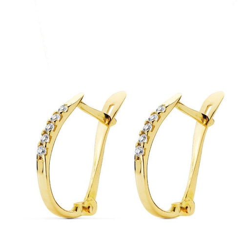 [P18790-OA] 18K PENDIENTES ORO AMARILLO 1.5 MM GROSOR. 17X9 MM