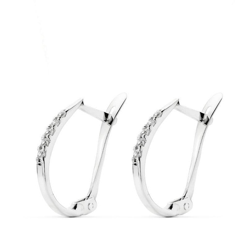 [P18790-OB] 18K PENDIENTES ORO BLANCO 1.5 MM GROSOR 17X9 MM
