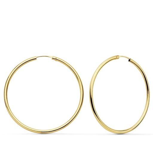 [P18869] 18K AROS REDONDOS LISOS LIGEROS 43X2 MM