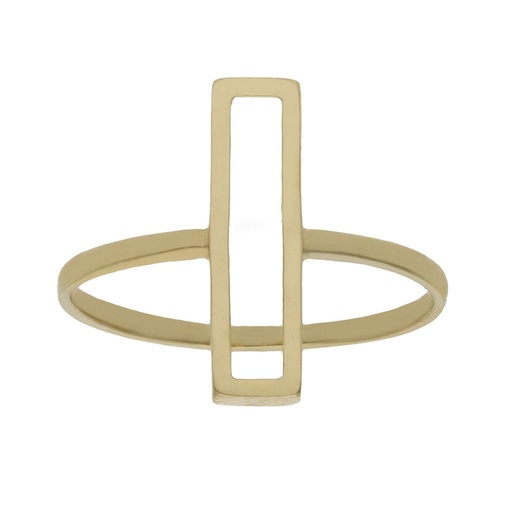 [S1378] SORTIJA ORO 18KL RECTANGULO