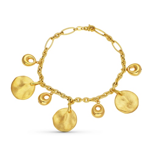 [P19000085] 18K PULSERA ORO AMARILLO COLGANTE