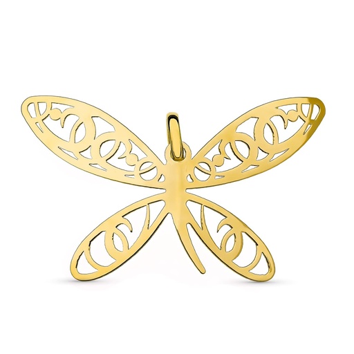 [P19000095] 18K COLGANTE ORO AMARILLO LIBELULA 21X51 MM