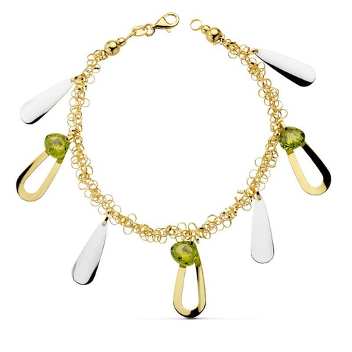 [P19000116] 18K PULSERA BICOLOR FETICHES 19C